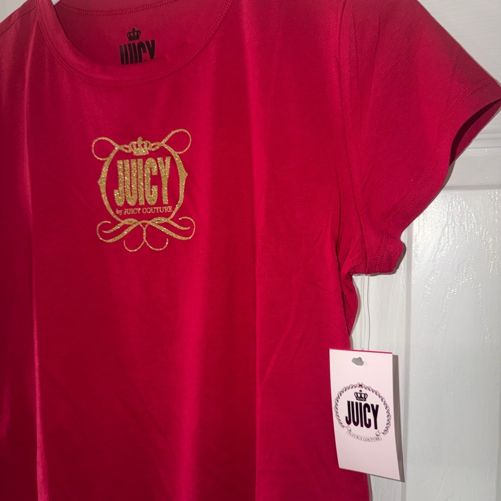 Juicy Couture Vibrant Red Tee with Black Logo - Picture 4 of 4